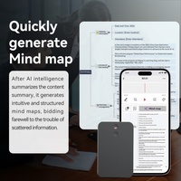 Grabadora de Voz Digital Inteligente Aomago Ultra Slim Profesional de 64GB con IA, Carcasa de Aleación de Aluminio, 500h de Grabación, MP3, Magnética
