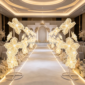 SMOOTH <b>Wedding</b> Events Banquet Hall Stage Decoration Road Lead LED Lighted Entrance Aisle Arch - Product Image 1