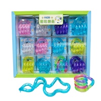 Jouet anti-stress en cristal torsadé en boîte, corde torsadée à 18 sections, jouets populaires pour l'entraînement de la concentration des enfants