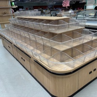 Meerdere design supermarkt-gondola displayschappen op maat gemaakte winkelrekken voor noten & snacks