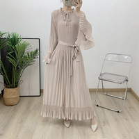Robe longue plissée vintage de haute qualité pour femme, nouvelle collection automne 2025, coupe ample, haut de gamme, décontractée, élégante, pour soirée, taille naturelle, écologique