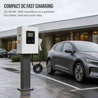Borne de recharge rapide DC standard européenne 20kW 30kW 40kW CCS2 Type 2 Chargeur EV OCPP Commercial