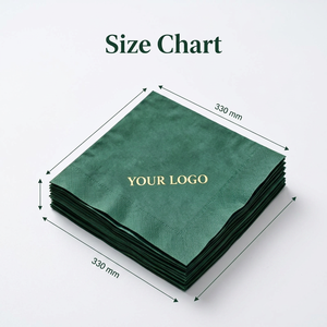 Elegantes Servilletas de Papel Absorbente de Pulpa de Madera Virgen Desechables de Color Verde con Logotipo Personalizado Impreso para Banquetes y Eventos - Product Image 6