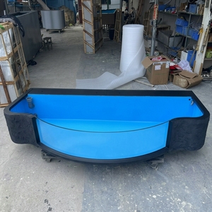 Bassin à carpes koï en acier inoxydable sur mesure multi-formes, avec fenêtre de visualisation transparente entièrement incurvée, pour jardin extérieur - Product Image 3
