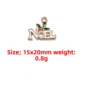Accessoires de bijoux en alliage de zinc, motif de Noël, série Père Noël, avec émail goutte d'huile, pour collier, porte-clés, chaîne de téléphone portable et pendentif - Product Image 4