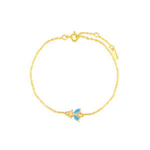 Bracelet à breloques en argent sterling S925 avec zircon, motif abeille de dessin animé mignon, vente en gros d'usine ROXI - Product Image 3