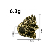Laiton rétro perle EDC couteau pendentif Dragon perle bijoux accessoires Dragon bricolage