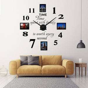 Dame-horloge murale moderne en 3d, 47 pouces, art EVA avec chiffres arabes, grande taille, décoration pour la maison - Product Image 4