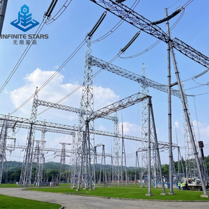 Structure <span class=keywords><strong>de</strong></span> portique <span class=keywords><strong>en</strong></span> acier galvanisé à chaud pour postes <span class=keywords><strong>de</strong></span> transformation électriques industriels lourds – Tour <span class=keywords><strong>de</strong></span> transmission d'énergie à structure <span class=keywords><strong>en</strong></span> treillis - Product Image 1