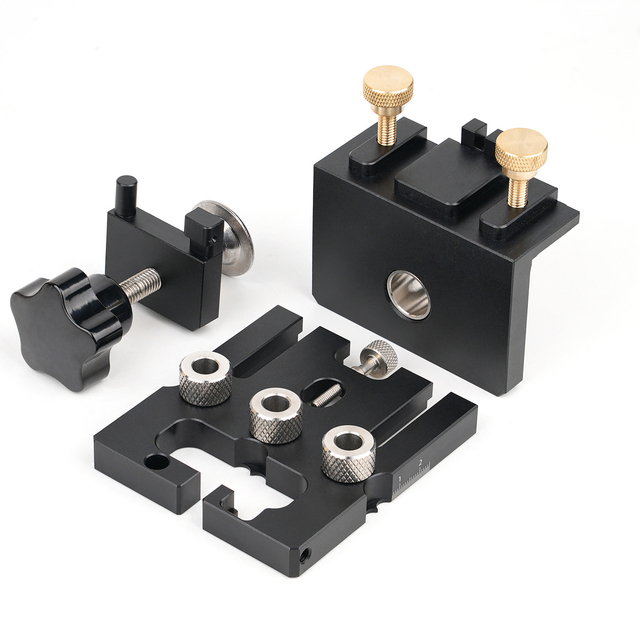 Universal High Precision Jig Dowel Cam Jig Wood Hole Drilling Guide Woodworking Position for DIY Work Furniture Repair