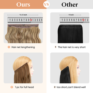 Extensions de cheveux synthétiques SARLA Wire Invisible Fiber, à clipser, en gros, extensions de cheveux longs ondulés sans couture - Product Image 5