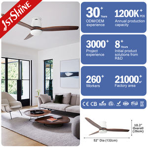 Ventilador de techo Led con Motor de CC montado al ras, ahorro de espacio, ventilador de techo de viento ajustable inteligente con luz LED, 1 unidad - Product Image 3