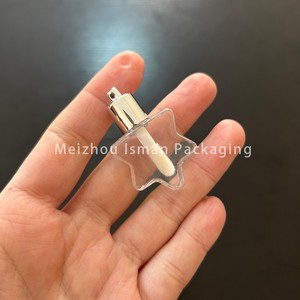 Tube de brillant à lèvres ISMAN 5ml en forme d'étoile argentée avec trou, emballage cosmétique vide unique pour enfants, pour porte-clés, logo personnalisé - Product Image 2