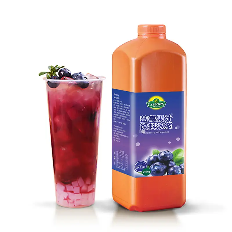 Czseattle Blueberry fruit juice drink & beverage concentrated fruit juice syrup for fruit tea shop dedicated juice