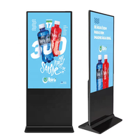 40 43 55 65 Pouces Pliable Android Player Affiche Publicitaire Kiosque Écran Tactile de Fenêtre Affichage Lcd Support de Sol Signalisation Numérique