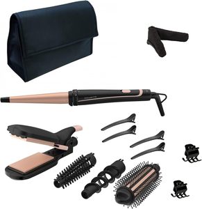 Fer <span class=keywords><strong>à</strong></span> coiffer Rowenta 14-en-1, lisseur et boucleur, brosse chauffante, revêtement céramique, pointe froide, looks infinies, 190°C - Product Image 2