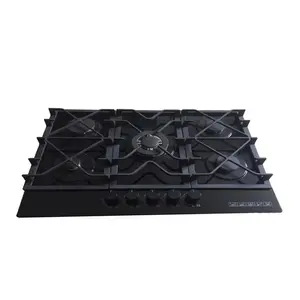 Stove Built In Tempered Glass SKD CKD Spare Parts Work 5 Burner Gas Cooker for Kitchen Appliance