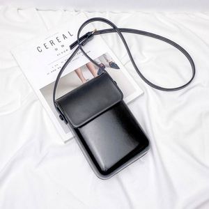 Bolso Bandolera Vertical Retro Coreano-Japonés de PU para Teléfono, Unisex, Mini Bolso Tipo Cubo para Colgar del Cuello, Impermeable, para Otoño e Invierno, Urbano - Product Image 6