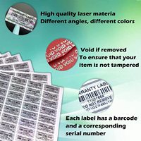 Étiquettes de sécurité adhésives personnalisées en PET anti-contrefaçon avec code-barres aléatoire et séquentiel pour cosmétiques, parfums et shampoings