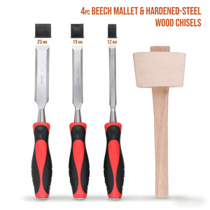 Juego de Cinceles para Tallar Madera DIY, 1 3/4 y 1/2 Pulgadas, Vástago Recto, Herramientas para Trabajar la Madera con Martillo de Madera - Product Image 2