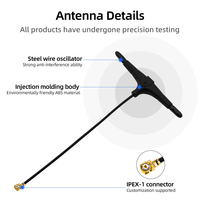 Antenne T-Type 2,4 GHz à gain élevé UFL pour connecteur TBS Crossfire Nano Receiver RC FPV Racing Drone Parts 5dBi RHCP YS-L6 ABS