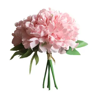 Wholesale Irene Peony Simulation Flowers Wedding Bouquets Home Decorative Peony Flower Bouquet