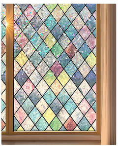 Film <span class=keywords><strong>d</strong></span>écoratif pour fenêtre en <span class=keywords><strong>PVC</strong></span> moderne, épaissi, coloré, arc-en-ciel, teinté, bloquant les UV, protection contre la chaleur, adhésif statique, couverture de fenêtre pour l'intimité - Product Image 1