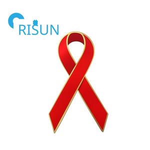 थोक कस्टम रिबन जागरूकता ब्रोच लैपल पिंस रोग थायरॉयड मूत्राशय स्तन कैंसर जागरूकता बैज पिन - Product Image 2