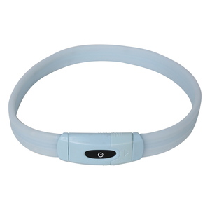Collar <span class=keywords><strong>LED</strong></span> Recargable de Goma Suave para Perro <span class=keywords><strong>2026</strong></span>, Luces Brillantes Personalizadas Sólidas y Sencillas, Seguridad Nocturna para Caminar, Luz Intermitente Personalizada - Product Image 3