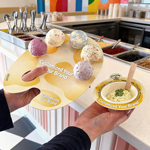 ETpack tazze e supporti per Gelato personalizzati all'ingrosso stampati con il tuo marchio Gelato e Yogurt forniture per imballaggi in carta - Product Image 4