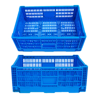 Panier Caisse Pliable et Aéré pour Vente en Gros Transport Légumes Fruits Boîte Solide Plateau en Plastique Leadloong