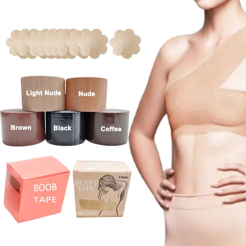 Lady Borst Bra Adhesive Lifting Up Onzichtbare Roll Uplift Body Boob Tape Met Doos