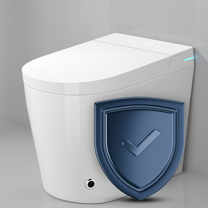 WC intelligent haut de gamme en céramique électrique allongé avec capteur de pied, télécommande, siège chauffant et fonction autonettoyante - Product Image 1