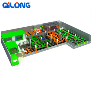 Los niños populares caramelo juegos gran rectángulo barato de interior Trampolines parque con Ninja <span class=keywords><strong>curso</strong></span> - Product Image 6