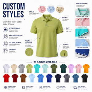 Polo Personalizado con Logotipo para Hombre y Mujer, Manga Corta, Seda de Hielo, Transpirable, Poliéster, Ropa Casual, 23 Colores Disponibles, Polo Liso - Product Image 4