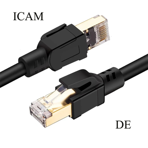 Cable LAN Cat6 Estable de China, Cable de Conexión a Red Icam 8line Egyglods para Portátil, Negro, Garantía de 12 Meses, Longitud Personalizable - Product Image 1