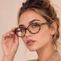 Lunettes anti-lumière bleue œil de chat ovales en TR90 pour femmes, petites lunettes rétro œil de chat, montures transparentes tendance