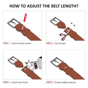 เข็มขัดหนังแท้ผู้ชายคุณภาพสูงราคาโรงงานพร้อมหัวเข็มขัดเหล็ก สไตล์ลำลอง ธุรกิจ  แฟชั่น  รับสั่งทำ - Product Image 5