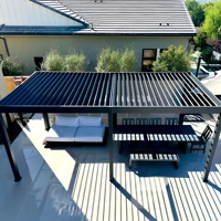 Pergola bioclimatique en aluminium pour jardin, terrasse, auvent, gazebo, pavillon, kit de pergola extérieure en aluminium