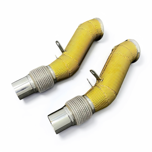 Collettore di Scarico ad Alto Flusso in Acciaio Inox 304 con Scudo Termico Dorato per BMW B48 <span class=keywords><strong>G20</strong></span> G21 <span class=keywords><strong>G30</strong></span> 325i/330i, Parti per Tuning - Product Image 6