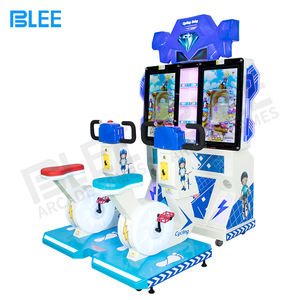 Machine de <span class=keywords><strong>jeu</strong></span> de course à vélo pour enfants, <span class=keywords><strong>jeu</strong></span> de <span class=keywords><strong>simulation</strong></span> de vélo à pédales, <span class=keywords><strong>jeu</strong></span> de sport d'arcade intérieur à pièces, 2 joueurs - Product Image 4