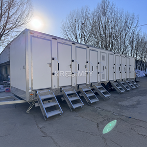 Unités sanitaires modulaires préfabriquées portables pour remorques, bâtiments, écoles, toilettes publiques extérieures, et appartements scolaires mobiles - Product Image 5