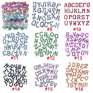 Shenglan-Parche colorido con letras de lentejuelas del alfabeto, parches reflectantes bordados, apliques brillantes - Product Image 3