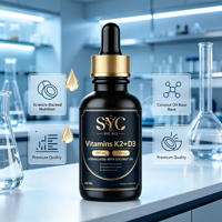 Liquide Revitalisant Corporel avec 200mcg K2 et 250mcg D3 dans de l'huile de coco pour le soutien osseux et immunitaire 50 Premium Pro Result