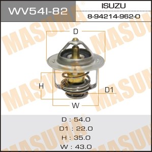 Termostato de Refrigerante del Motor WV54I-82 MASUMA, Accesorios para Automóviles, CU2W 4G63 8-94214-962-0 21209-96002 para ISUZU BIGHORN - Product Image 5