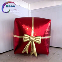 Boîte cadeau gonflable pour événements de Noël, fêtes, accessoires photo, décoration et présentation