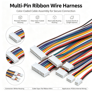 Câble de Faisceau de Câblage Automobile Personnalisé TE Molex JST LVDS avec Isolation en PVC et Nylon, 0.5 1.0 1.25 1.5 2.0 2.54 mm - Product Image 2
