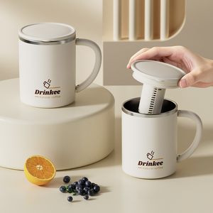 <span class=keywords><strong>Mug</strong></span> à café en acier inoxydable 304 à double paroi avec couvercle, prix usine - Product Image 2