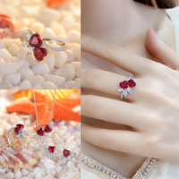 Bague en rubis de laboratoire à haute brillance, nouvelle coupe, rouge sang de pigeon, bijoux fins pour femmes