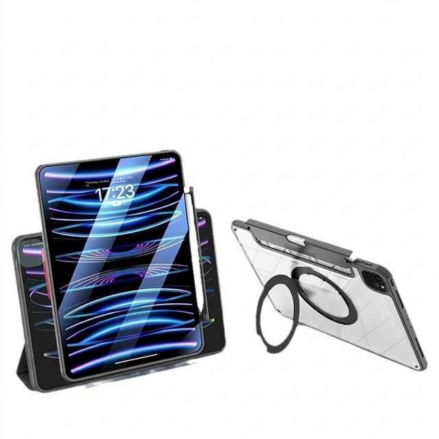 360 Free Rotation Magnetic Ring Stand Universal Pencil Holder Tablet case for iPad Pro Air 10.2 10.9 11 12.9 13 Inch case